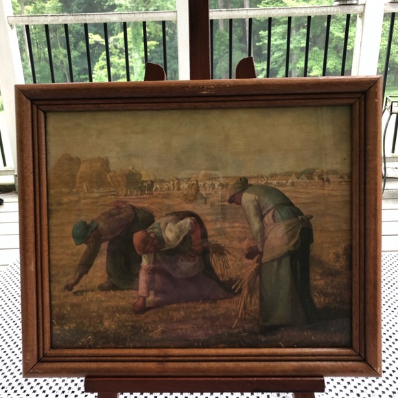 Famous Framed The Gleaners Peasant Women Gathering Grains of Wheat - Picture 1 of 7